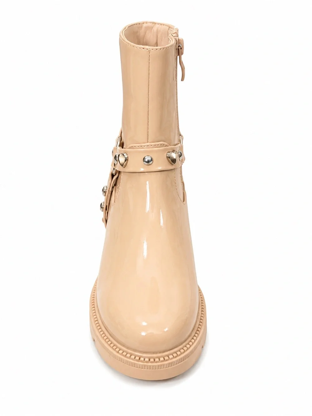 NIB Olivia Miller Little & Big Kid Girls Harness Lug Chelsea Boots in blush